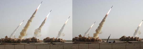 Η φωτογραφία της δοκιμής πυραύλων του Ιράν του 2008 δεν είχε αρκετό ενδιαφέρον για τους δημοσιογράφους, έτσι είπαν να προσθέσουν μερικούς πυραύλους ακόμη